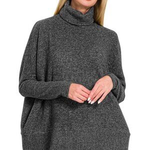 Charcoal Grey Turtleneck Sweater